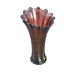 Amethyst Carnival‎ Glass Vase